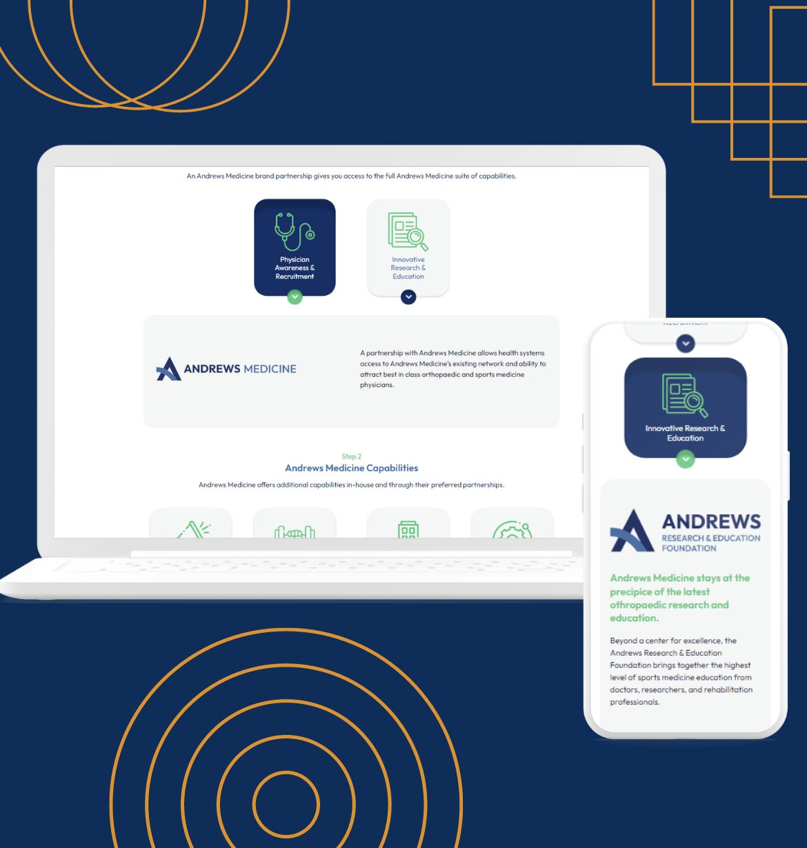 Andrews Medicine Brand page showcasing Brand Toggles