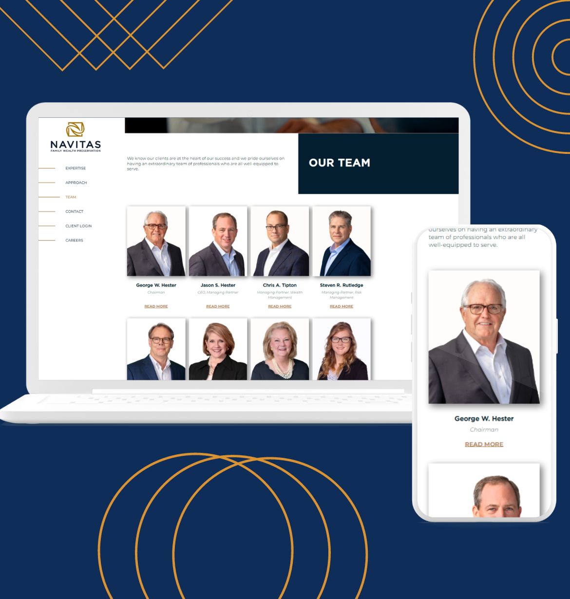 Navitas Wealth Our Team page